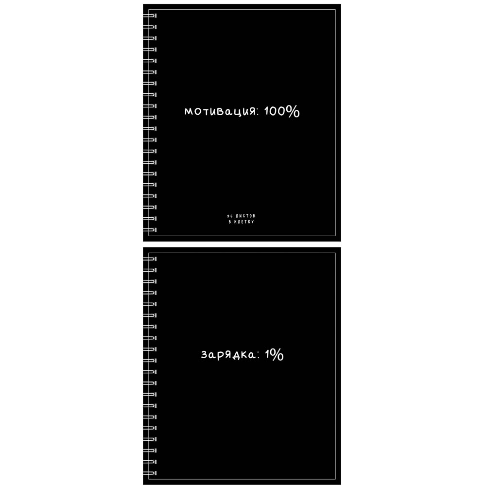 Тетрадь - перевертыш 96л. ClipStudio, А5, 2 обложки (внутри), гребень, мелованный картон, ВД лак - #5