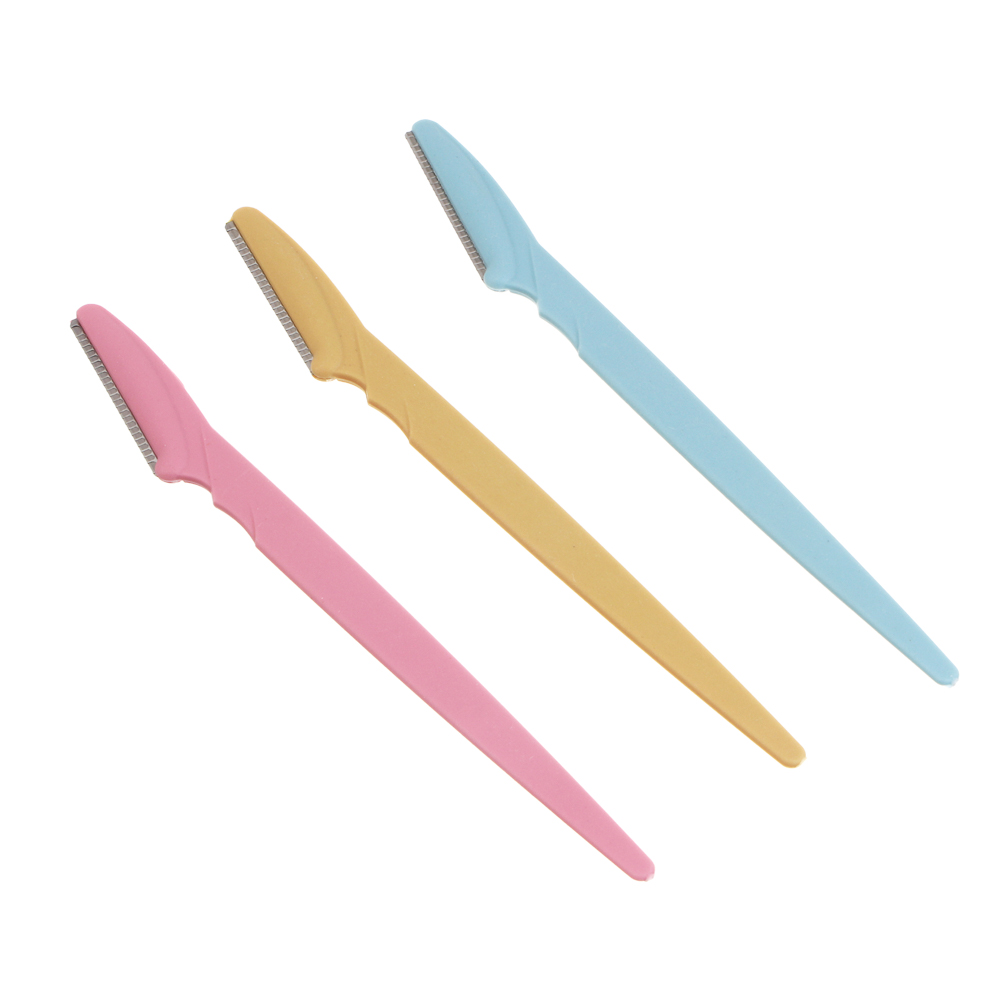 Бритва для бровей 3 шт тм ЮНИLOOK, пластик, металл, 14см, разноцветные - #1