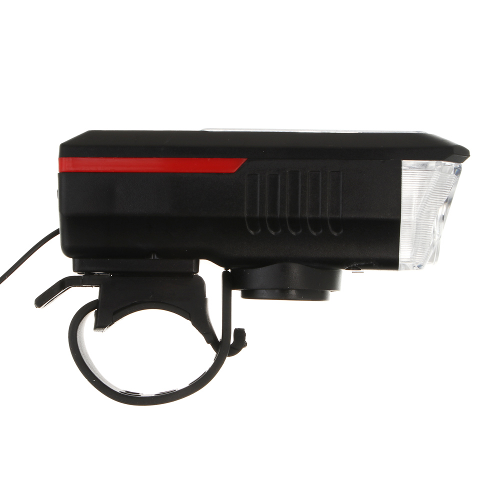 Фонарь велосипедный передний с звонком, тм BY SPORT, с зарядкой от солнечной батареи/USB, 3/6 реж. - #4