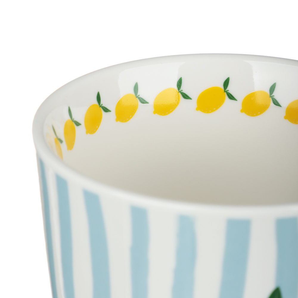 Кружка Фрукты в полоску тм MILLIMI, 330мл, 2 дизайна, фарфор - #4