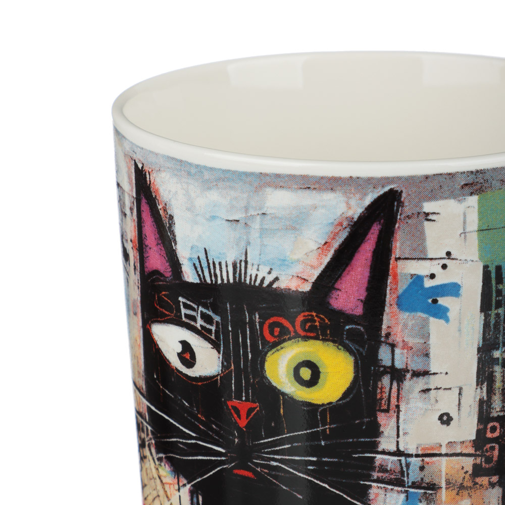 Кружка тм MILLIMI Кошачий глаз, 380мл, фарфор, 4 дизайна - #3
