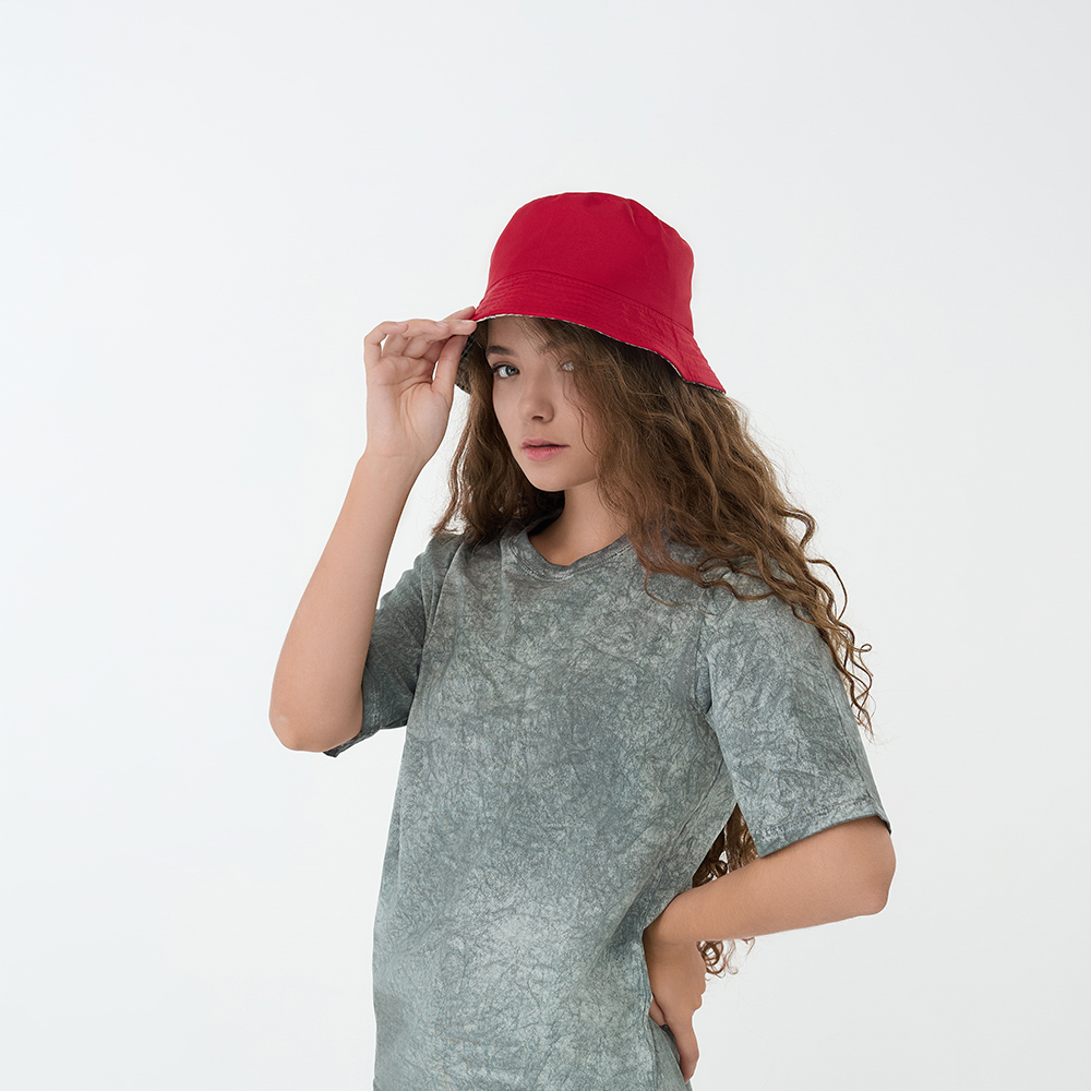 GALANTE Панама с цветным подкладом, р.56-58, 100% полиэстер, красный, ВЛ25-09, #2 - #4