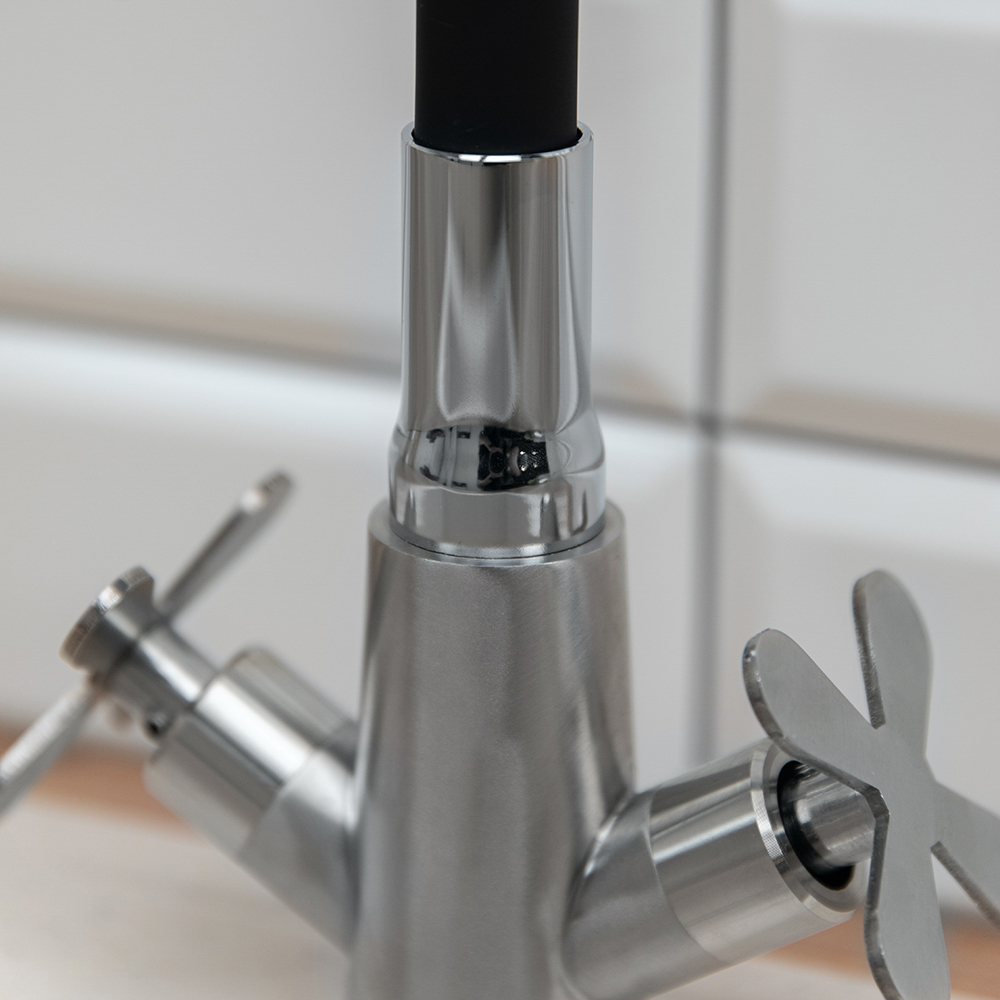 Излив смесителя для кухни, силиконовый, 2 режима, черный - #6