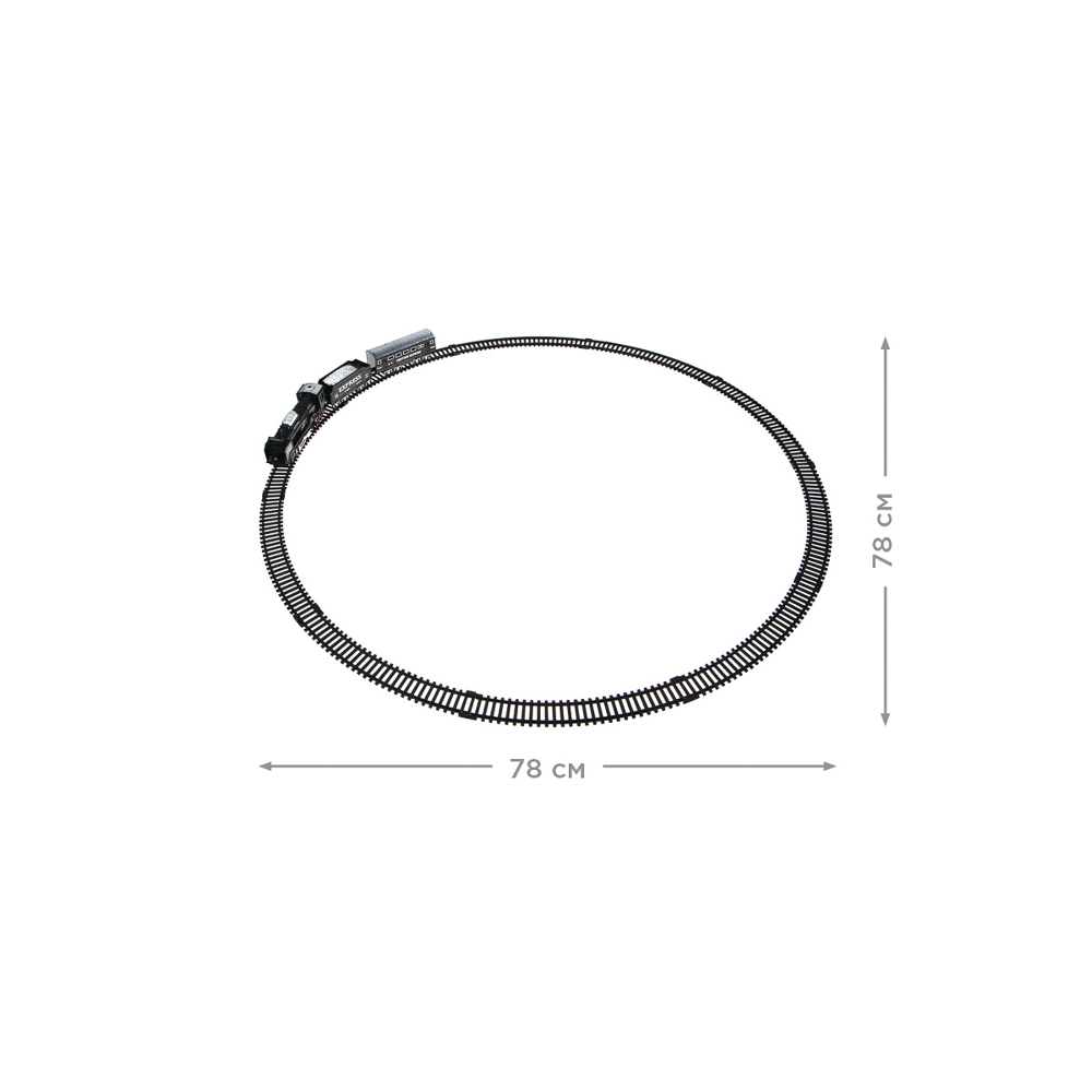 ИГРОЛЕНД Железная дорога "Ретро", движение ,свет , 2АА, PP, HIPS, 35,7х24х4,3см - #2