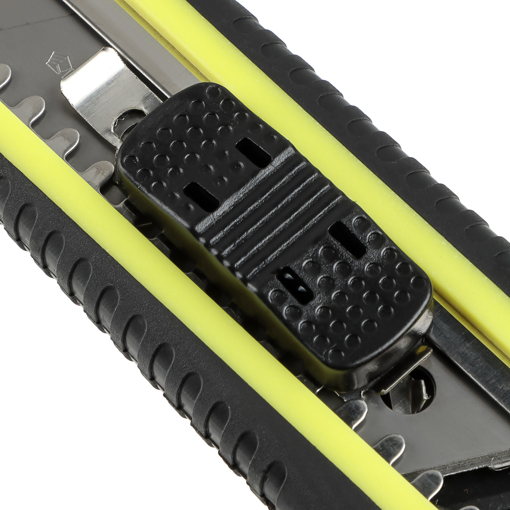 ЕРМАК Нож универсальный 18мм, метал.направ., Autolock, пластик+TPR, +2 запасных лезвия, блистер - #3