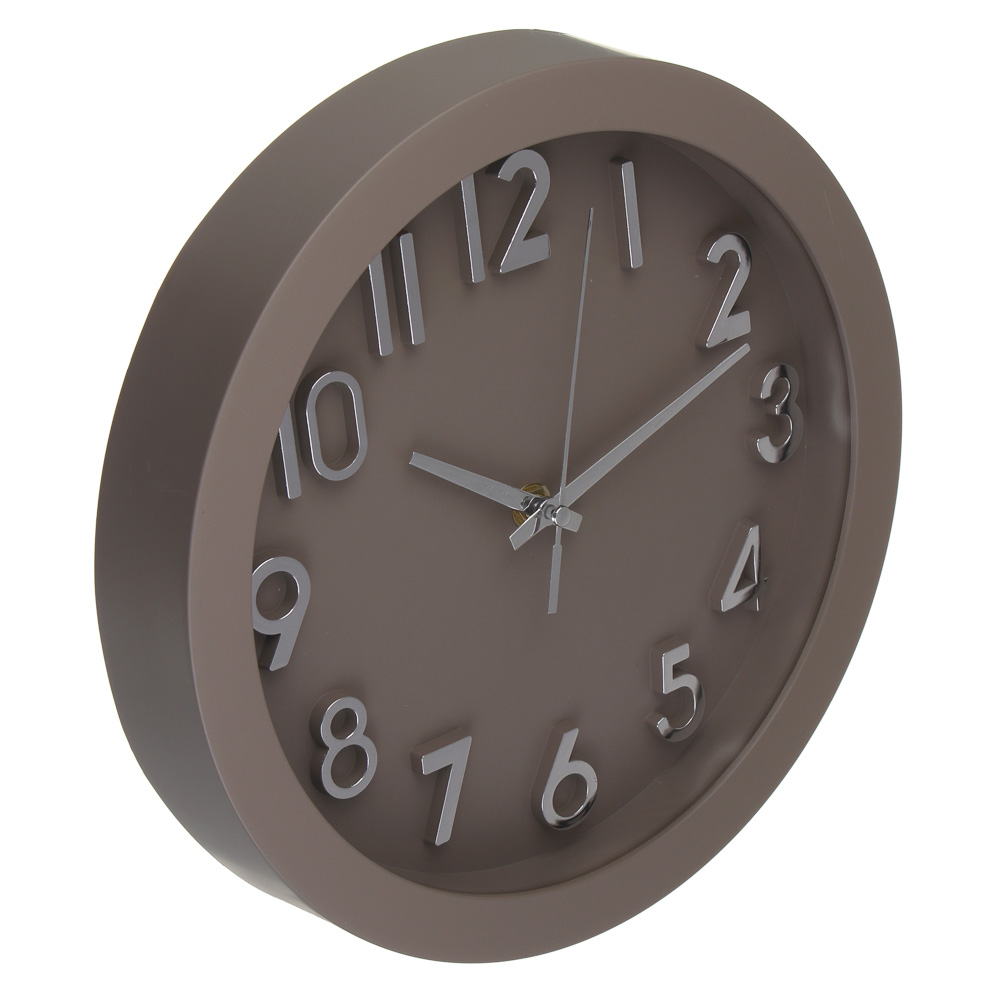 LADECOR CHRONO Часы настенные, круглые, 25x25x4,2 см, пластик, цвет бежевый - #2