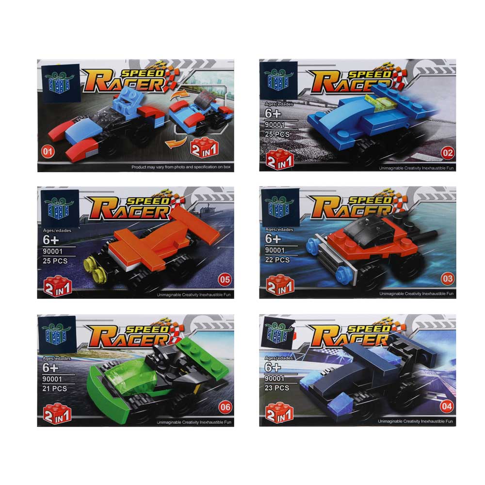 ИГРОЛЕНД Конструктор "Гонки", 13х4х7,5 см, ABS, 6 видов - #2