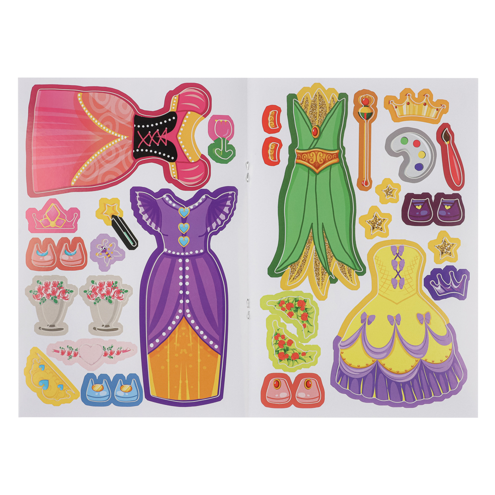Книга "Чудесные наряды", с наклейками, 16х23см, 16 стр., 4 дизайна - #8