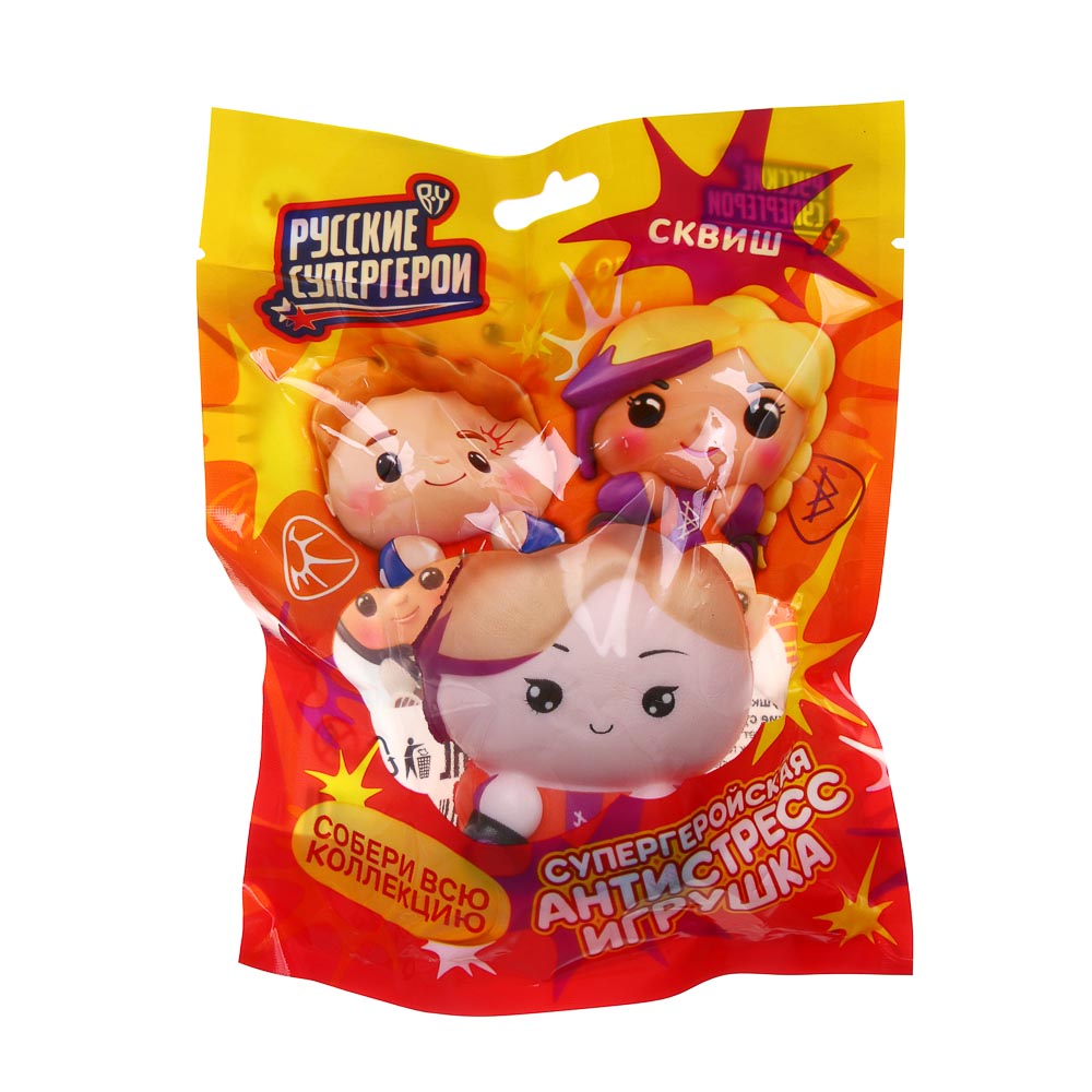 BY Игрушка - антистресс, мялка "Русские супергерои", PU, 13,5х17см, 6 дизайнов - #3