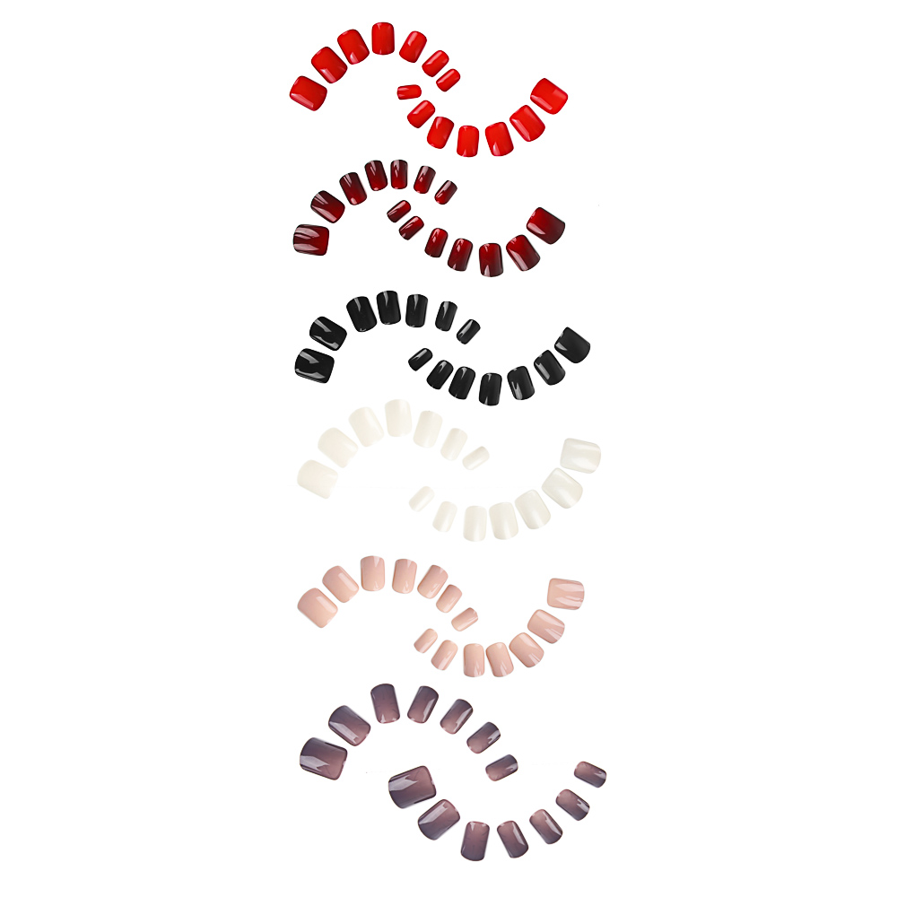 Накладные ногти на клеевой основе ЮниLook, 24 пластины, 6-12 цветов - #1