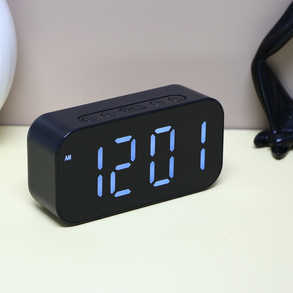 LADECOR CHRONO Будильник электронный, 12x4x6 см,3xAAA, пластик, цвет корпуса черный - #5