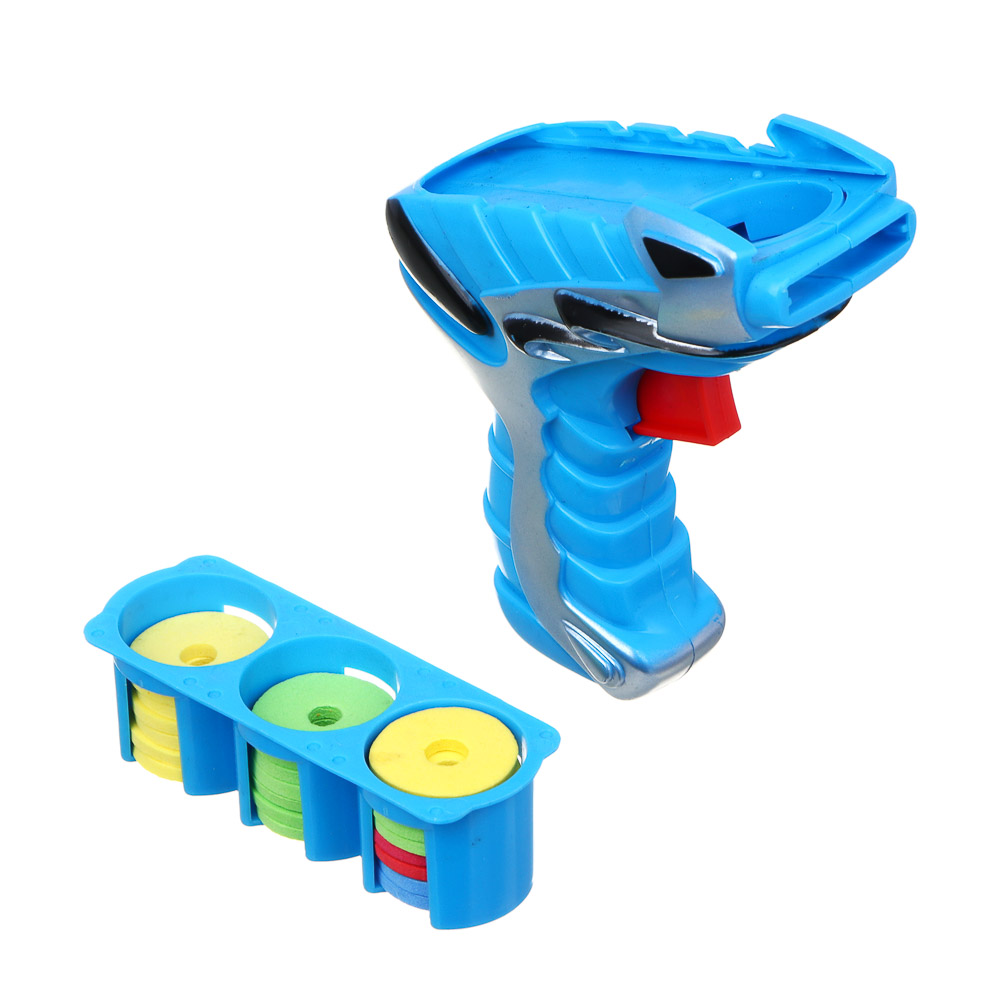 ИГРОЛЕНД Пистолет "Дискострел", стреляет мягкими дисками, РР, 18,5х4х20,5 см, 2 цвета - #4