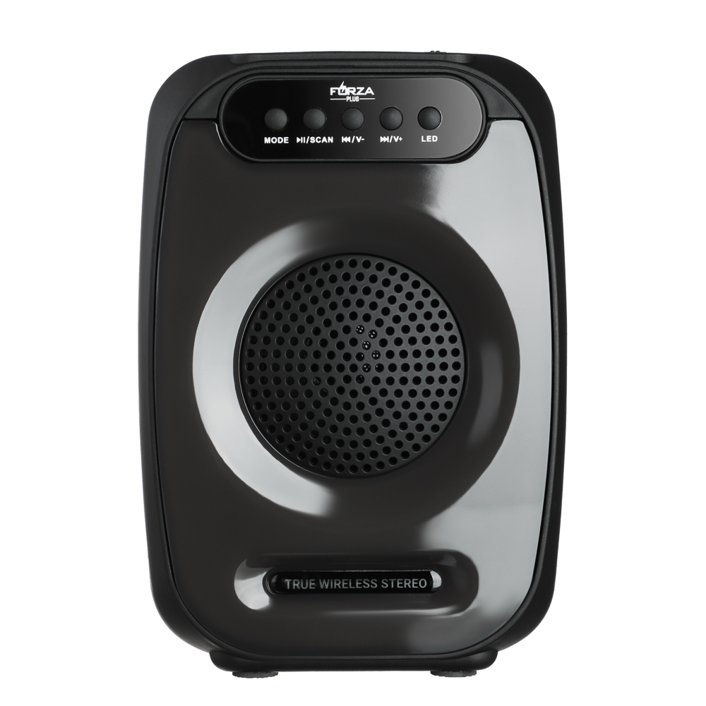 FORZA Колонка беспроводная, 5В, подсветка,1200 мАч,БТ,USB,Micro-SD,TWS,ВШГ 20x14x12см,чёрный,пластик - #4