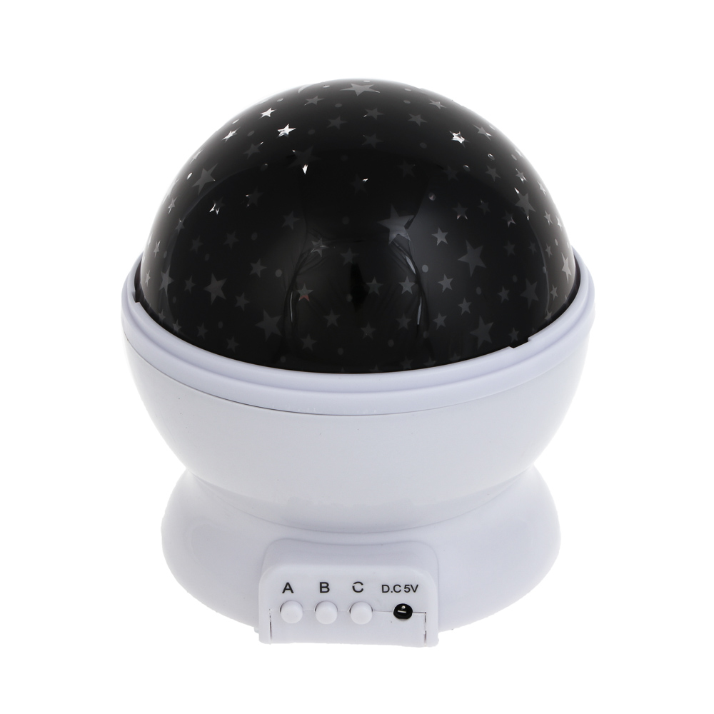 Светильник-проектор "Звездное небо", 13.3х11.5см, 4LED, шампань/мульти, 3 реж., DС5V/1.5V, USB/4хААА - #1