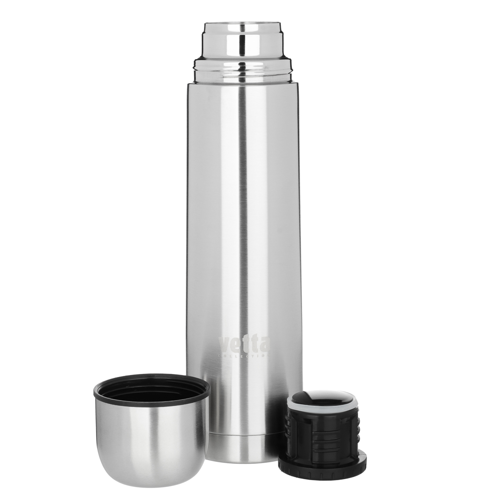 VETTA Термос 1,00л "Буллет" для напитков, серебристый, нержавеющая сталь - #5