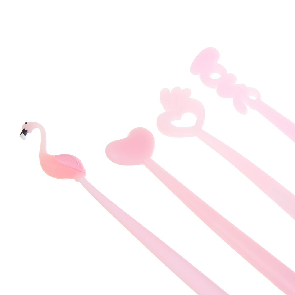 Ручка шариковая синяя, "Нежные истории", гибкий корпус, 4 дизайна, шоу-бокс - #6