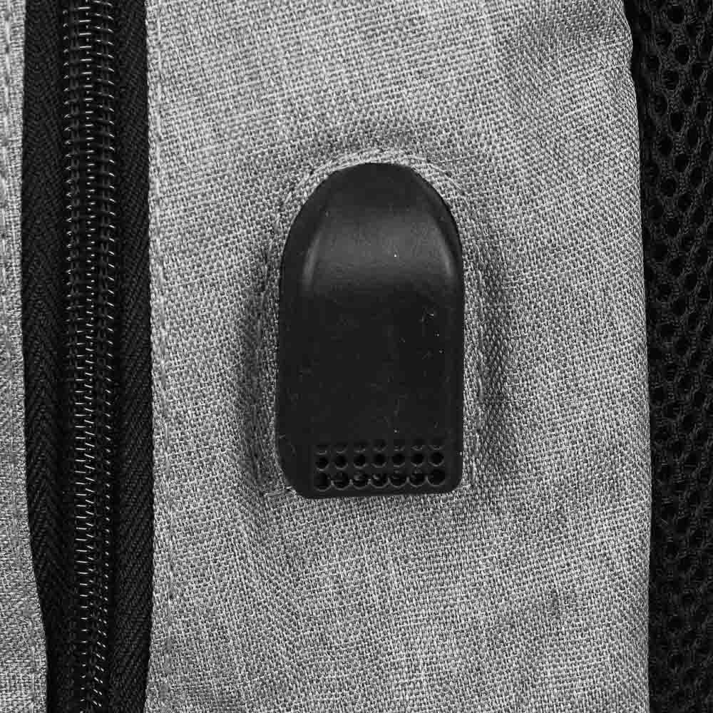 Рюкзак подростковый 39x31,5x14,5см, 1 отд., 4 карм., клапан на 2х кноп., ПЭ, серый - #6