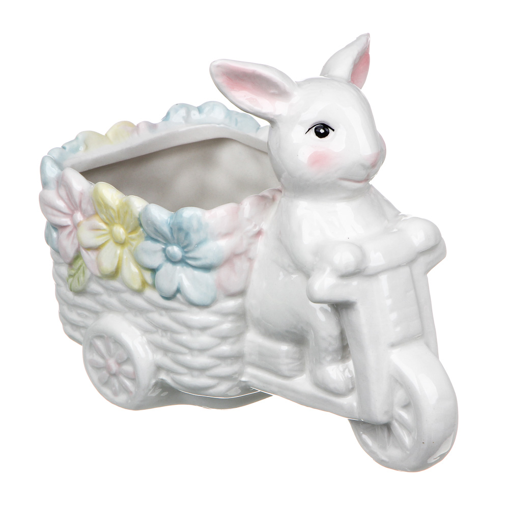 Блюдо декоративное "Кролик", керамика, 16,5x8,5x13,5 см - #1