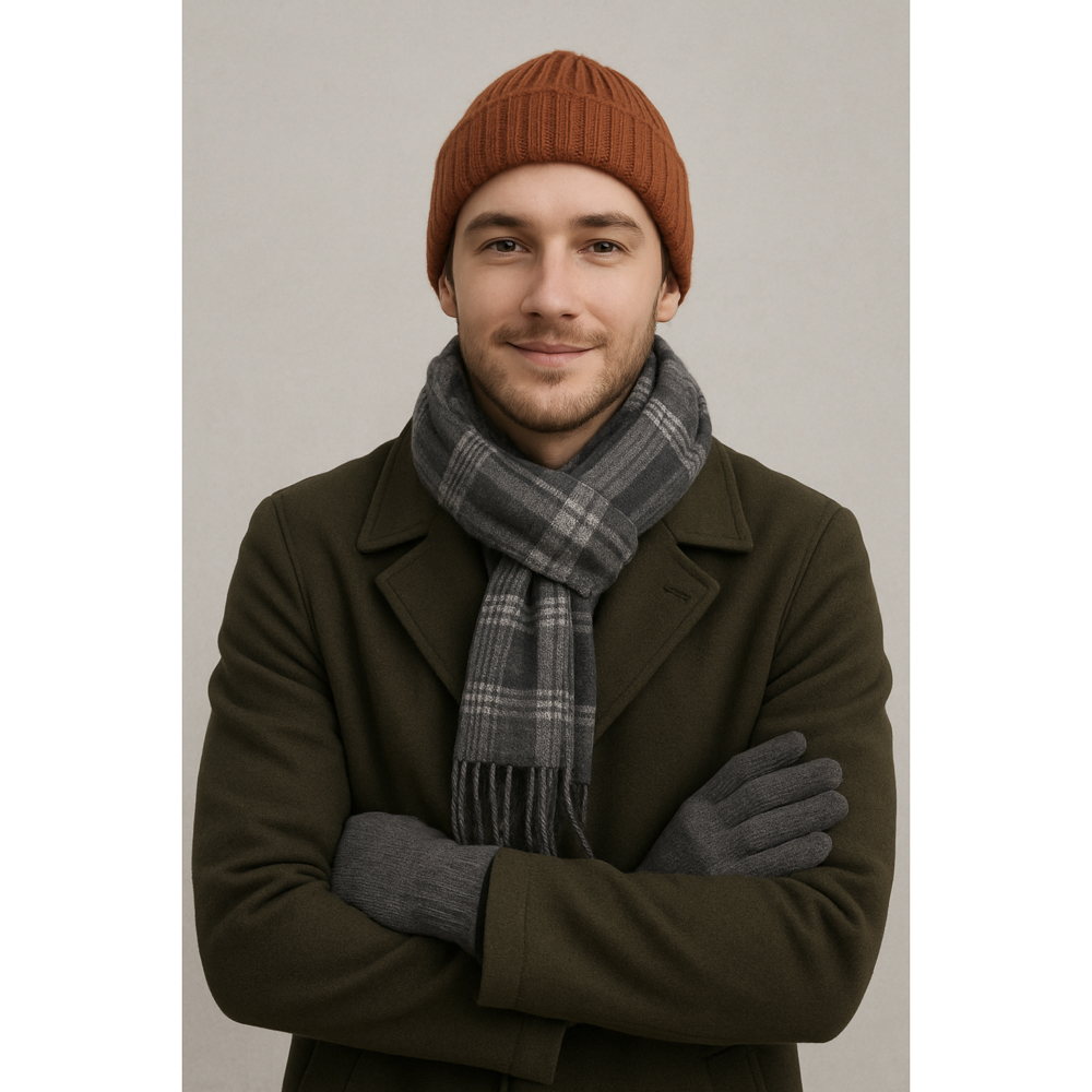 GALANTE Перчатки мужские, р.22-24, 20% шерсть, 50% акрил, 30% полиэстер, цвета в ас-те, ОЗ25-26 - #12