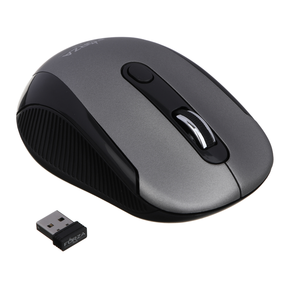 FORZA Компьютерная мышь беспроводная, 800/1200/1600DPI, 2.4GHz, 2xАAA, Soft Touch, 4 цвета - #6