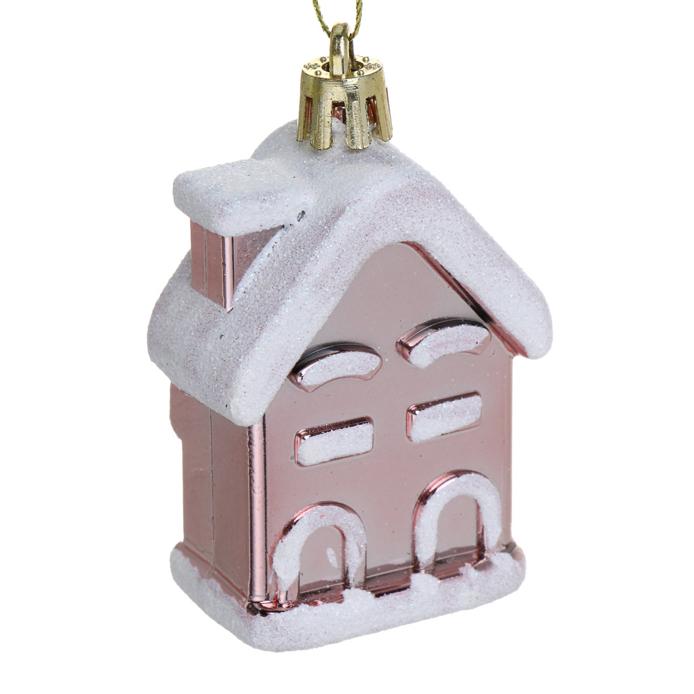 СНОУ БУМ Набор декоративных украшений "Домики" 2шт, 4,5x3x7,5см, пластик, арт.2 - #3