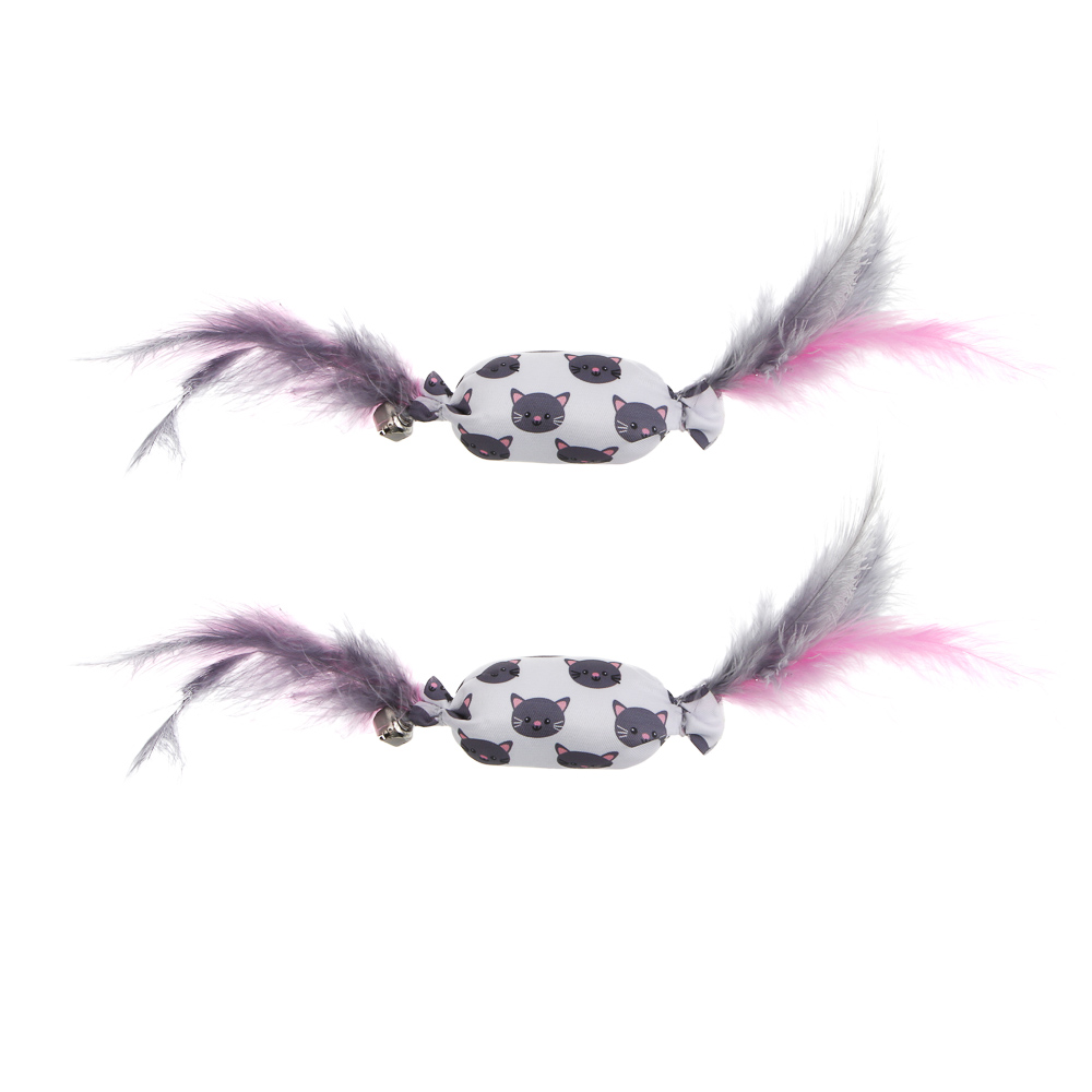 VETTA Игрушка для домашних животных, ПЭ, перья, 5,5х2,5 см - #1