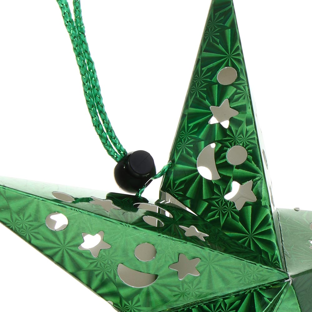 СНОУ БУМ Звезда 5-конечная 30 см, бумага, зеленый - #3