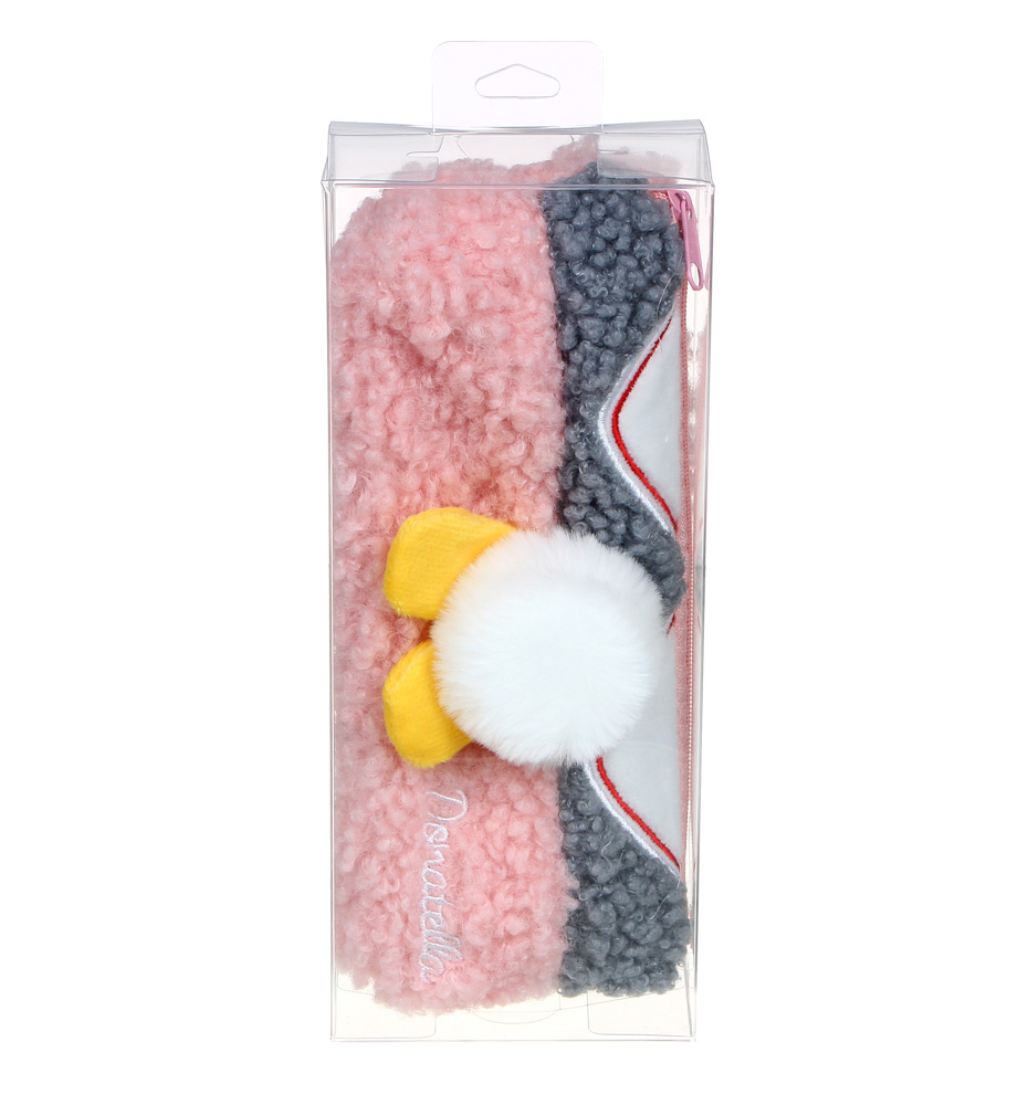 Пенал треугольный 20х8,5х3см, плюш, аппликация в форме цыпленка, 4 дизайна, ПВХ бокс - #6