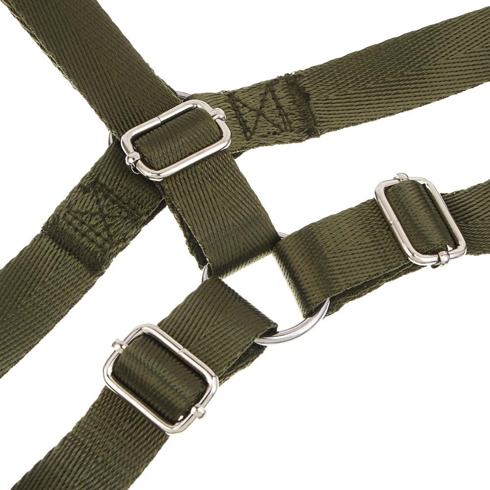 Шлейка для животных тм VETTA, нейлон, хаки/беж, обхват шеи 40-64см, обхват груди 50-74см, размер L - #4