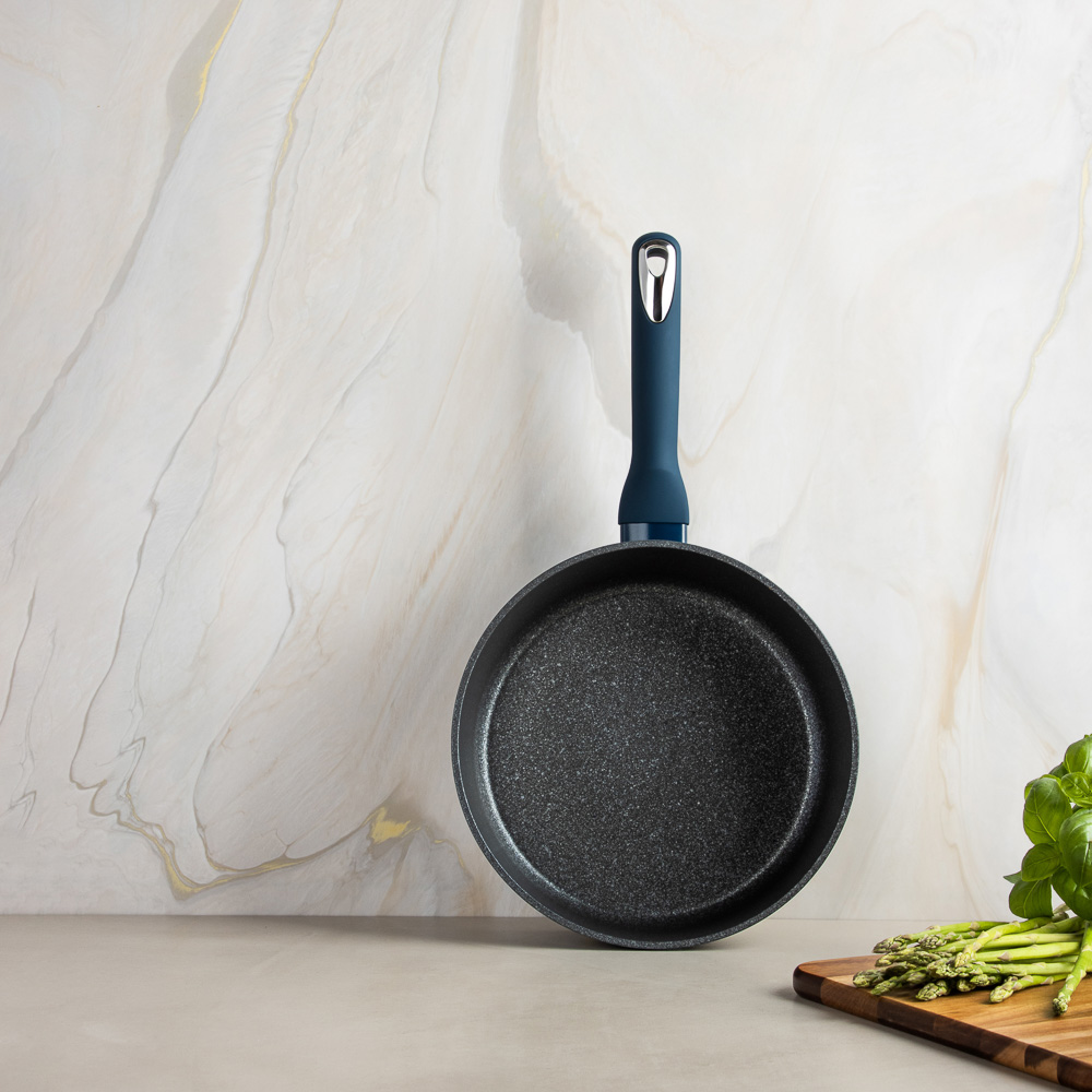 SATOSHI Ривьера Сковорода литая глубокая d24см, антипригарное покрытие мрамор, индукция - #10