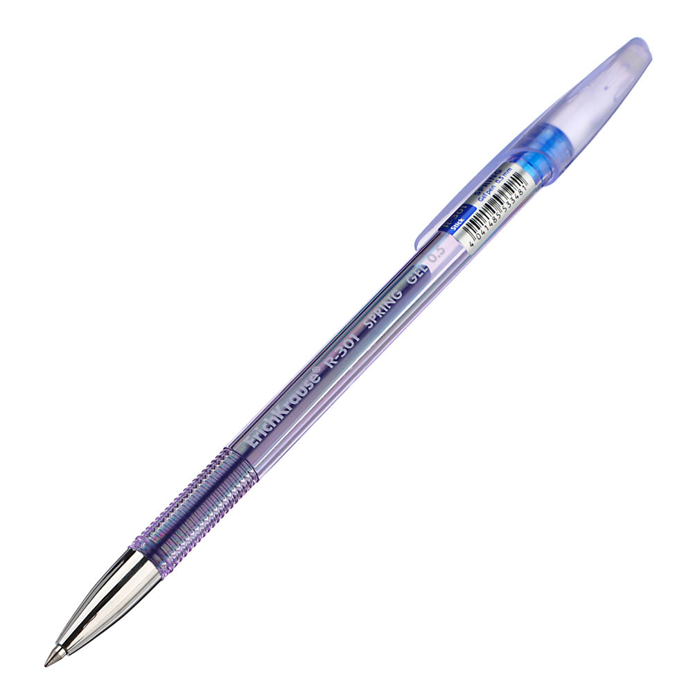 Erich Krause Ручка гелевая синяя, R-301 "Спринг Гель Стик", 0.5мм, 53348, 4 цвета корпуса - #2