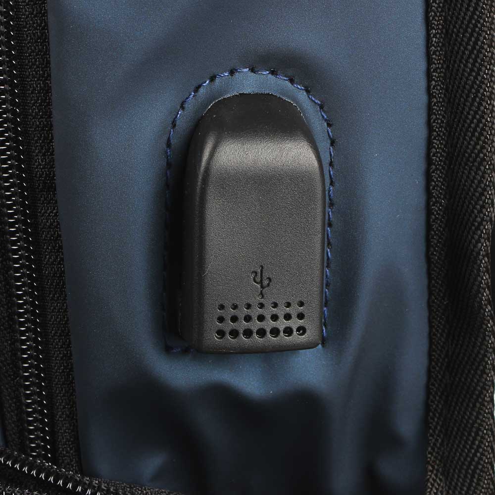 Рюкзак подростковый, 47x37x15см, 2 отд, 3 карм, многослойный водоотталк.нейлон, USB, 3 цвета - #7