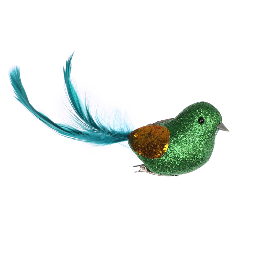 СНОУ БУМ Украшение декоративное в виде птицы, 14x4x5 см, 5 цветов - #2