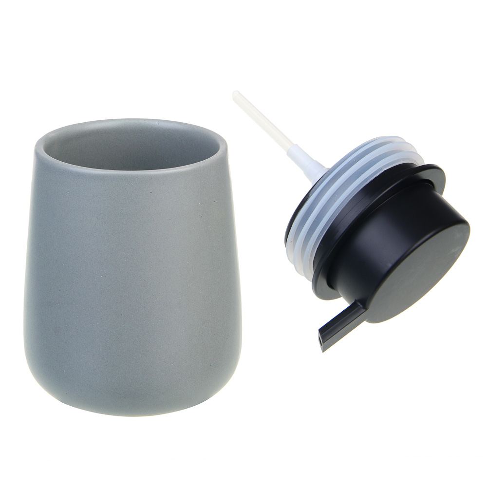 VETTA Дозатор для жидкого мыла, 320 мл, 13x9x9 см, керамика, "Космос", серый - #3