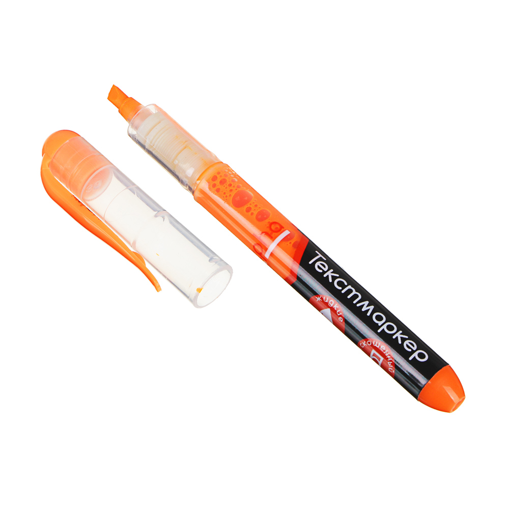ClipStudio Маркер-выделитель оранжевый "Альфа", жидкие чернила, круглый корпус, линия 4мм, 13см - #2