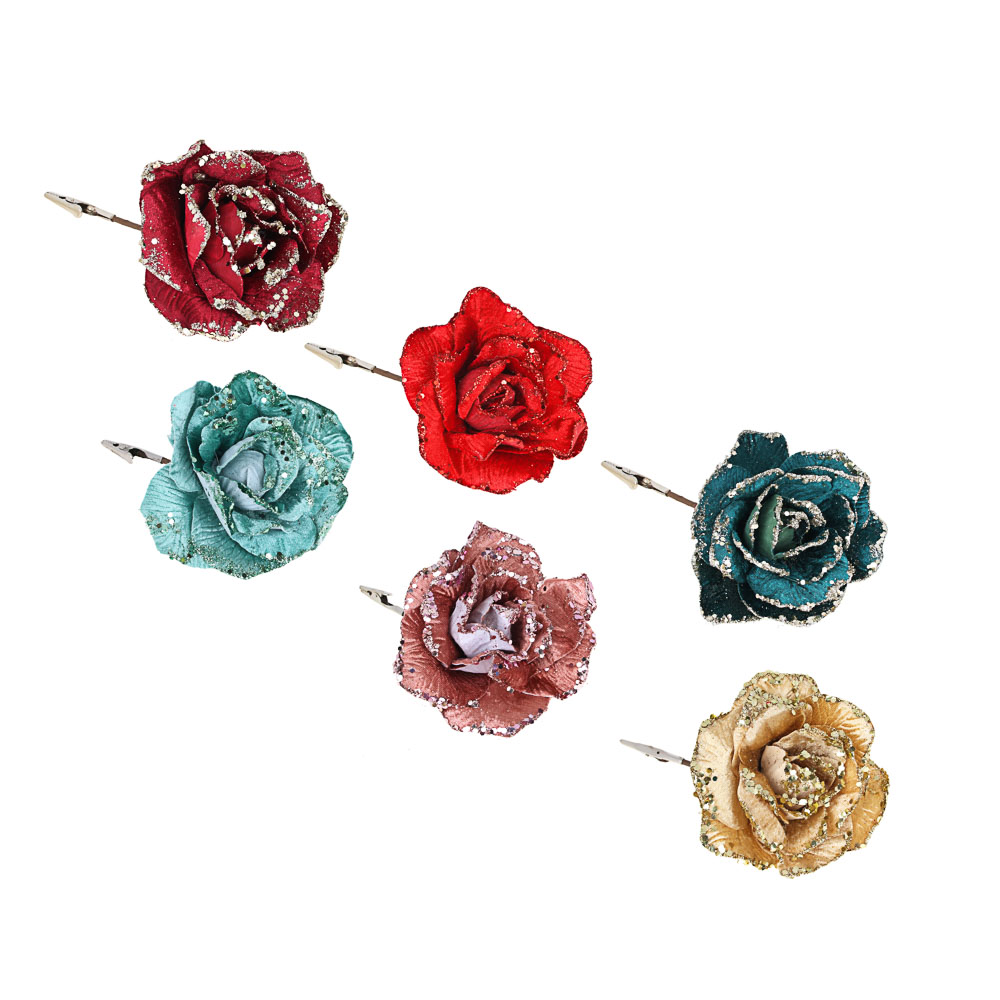 Украшение декоративное Сноубум "Роза", 22x16 см - #1
