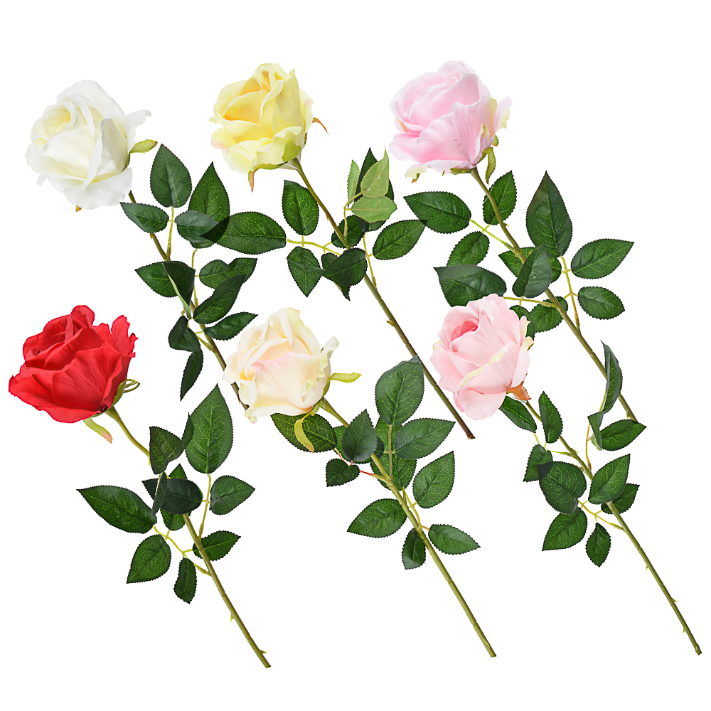 Цветок искусственный "Ветка с розами" Ladecor, 64 см - #1