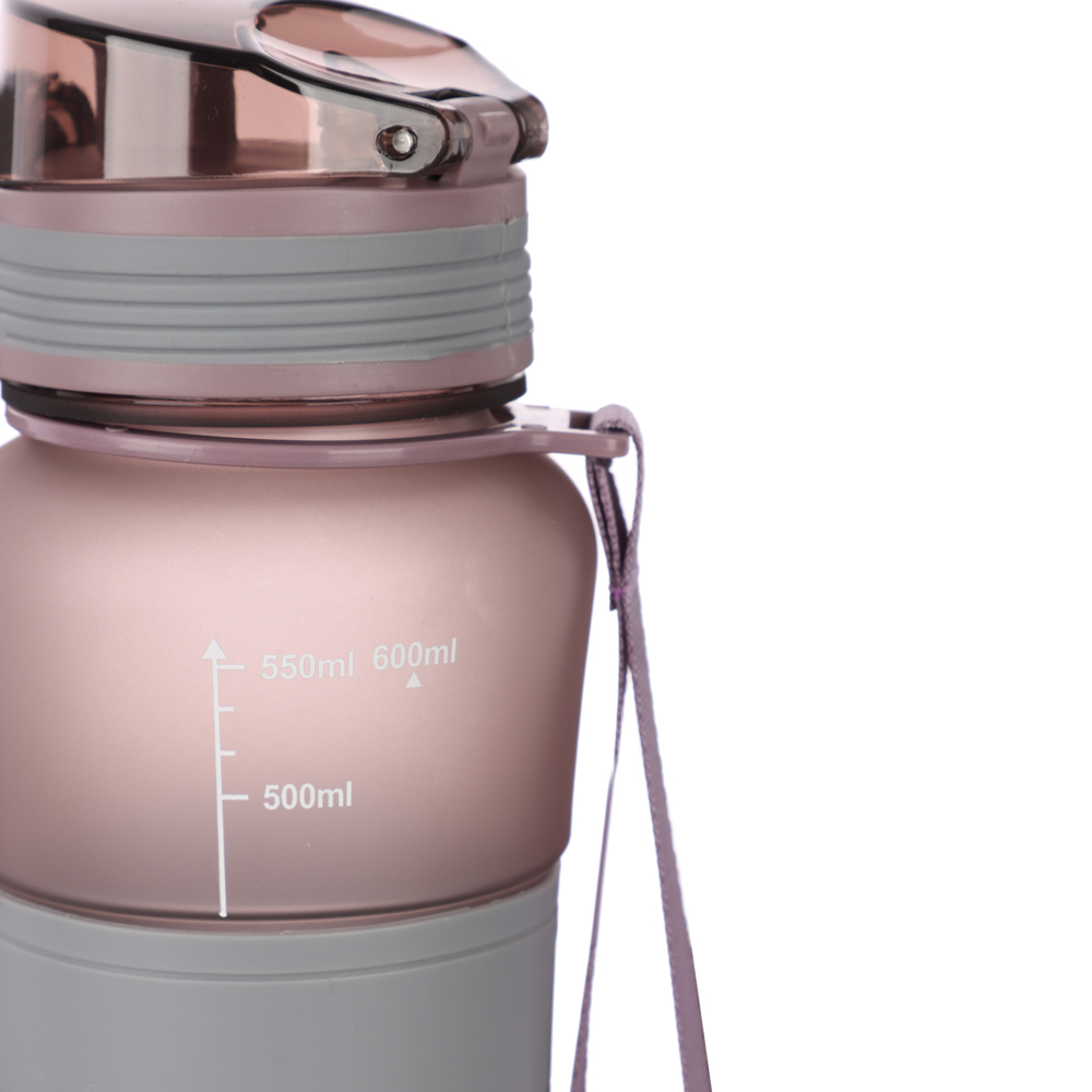 SILAPRO MAX Бутылка спортивная с замком, ELDERBERRY-ULTIMATE GREY, 600мл, РС, силикон - #8