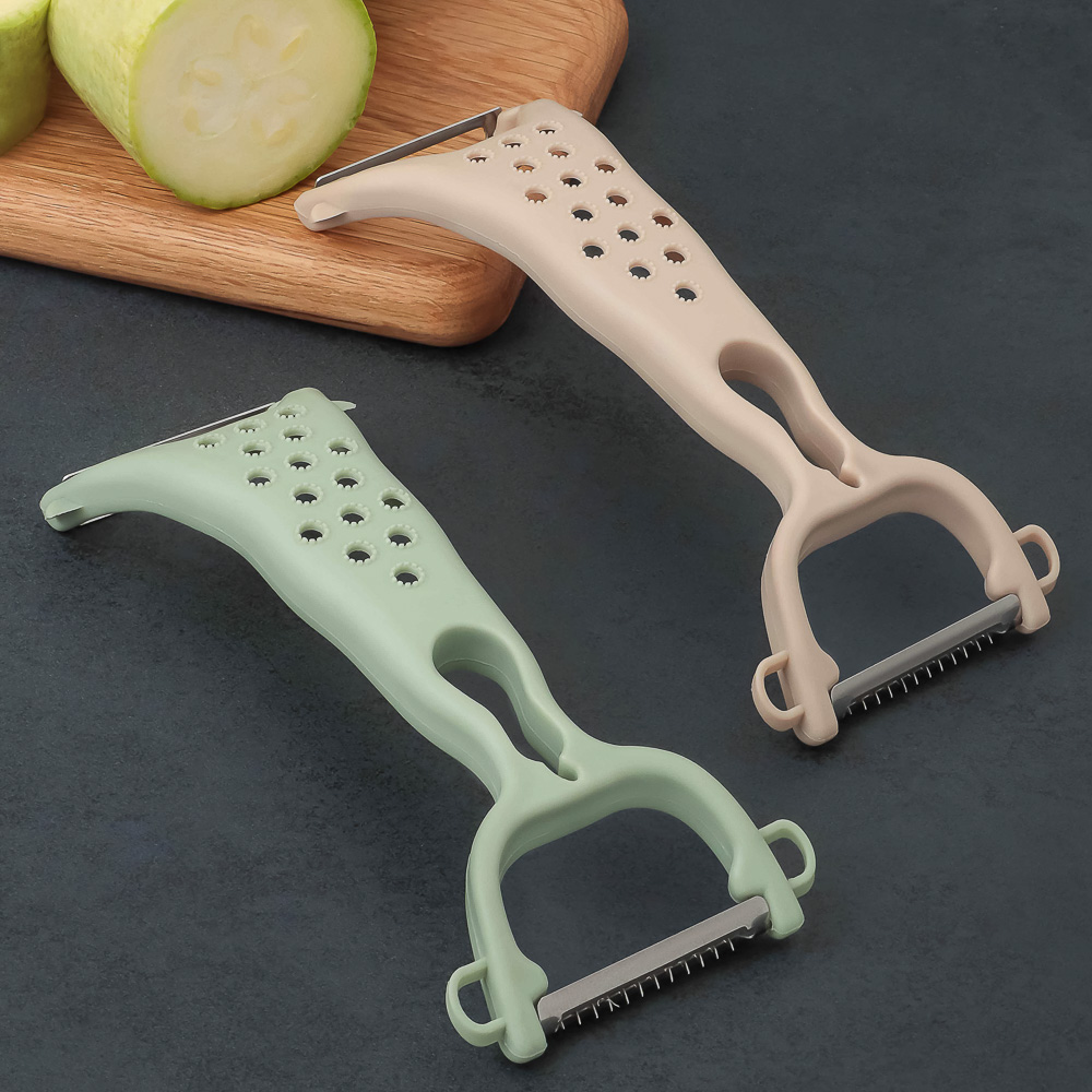 SATOSHI Набор многофункциональных овощечисток 2пр, 5в1, нерж сталь - #7