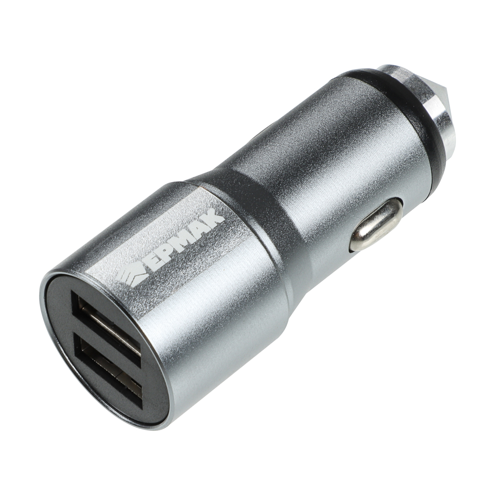 ЕРМАК Устройство зарядное автомобильное, 2 порта, 12/24В, металл - #2