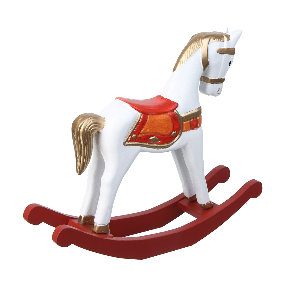 СНОУ БУМ Декоративная фигура "Лошадка-качалка" 22x26,5x6,3см, дерево - #4