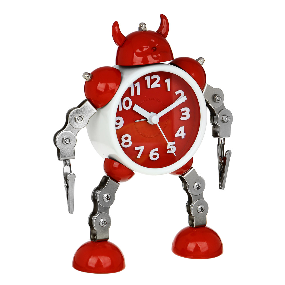 LADECOR Часы настольные металлические, 12x4,5x18,5см, цвет красный - #4