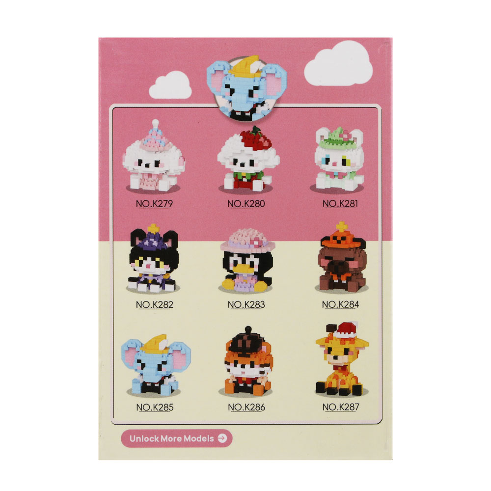 Конструктор мини 3D "Зверятки", ABS, 8х4,5х11,5см, 9 видов - #3