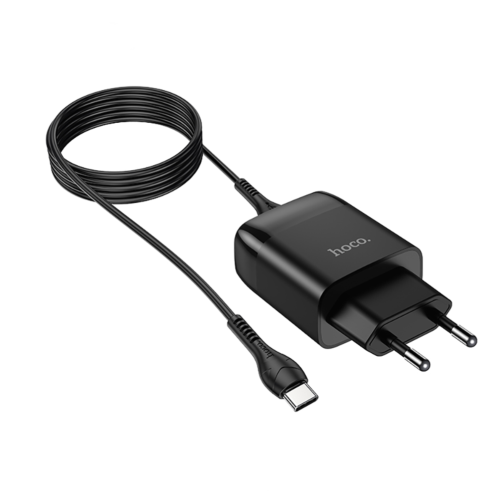 Комплект СЗУ hoco. модель C72Q, USB-C 18Вт, QC3.0, каб. C-C, черный - #5