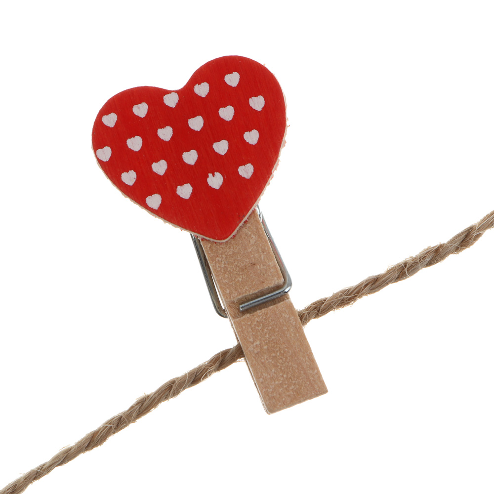 Прищепки декоративные, 3,5x0,7 см, набор 10 шт., дерево, 3 диз. - #5