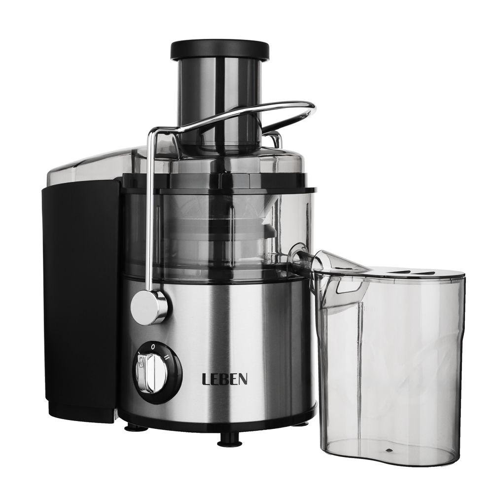 LEBEN Соковыжималка центробежная 2 скорости, корпус нерж. сталь 1000Вт - #1