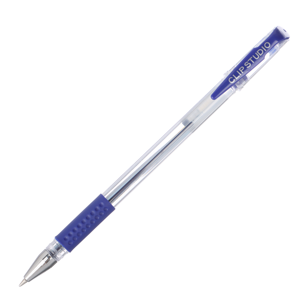 Ручка гелевая с резиновым держателем 0,5мм, синяя - #2