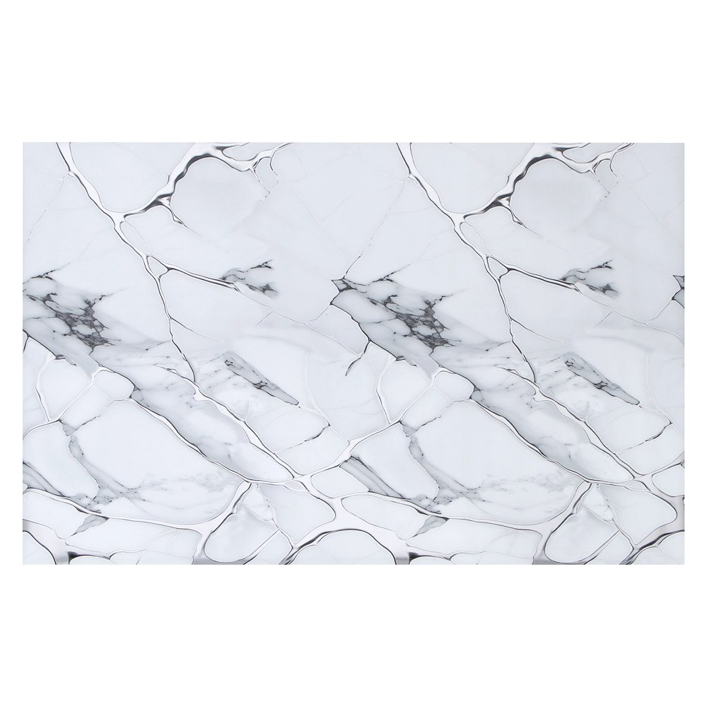 Гибкое стекло тм VETTA Мрамор, 60x80x0,08см, ПВХ, цвет белый с серебром - #2