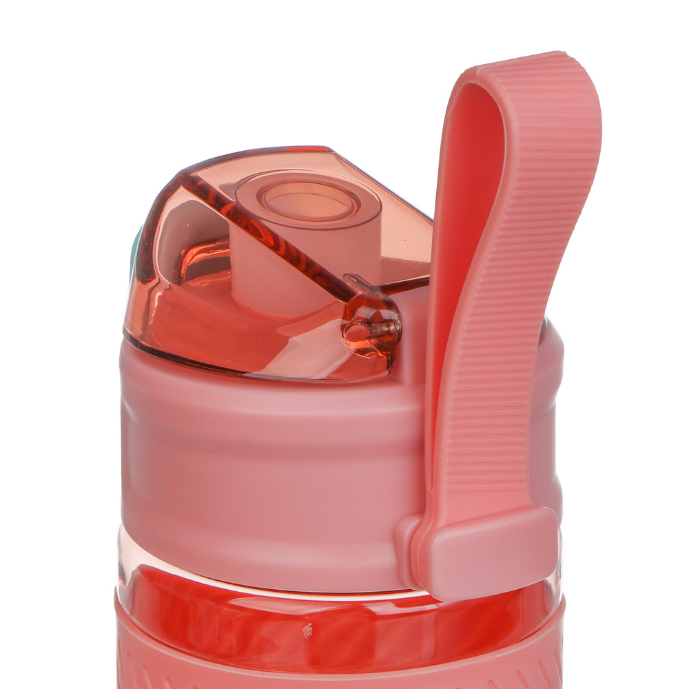 Бутылка спортивная для воды с силиконовым поильником тм BY SPORT, 500мл, 18,5x8,5см, 500мл, PC, 2 цв - #10