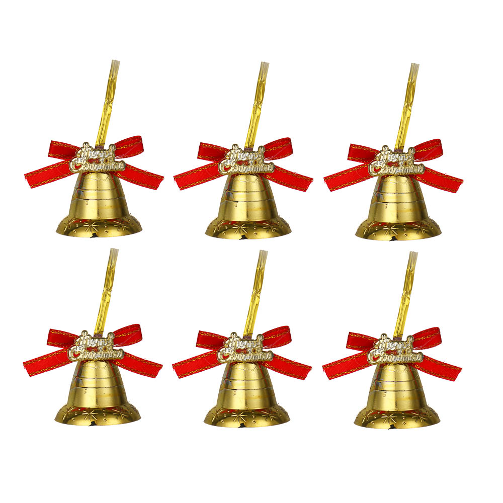 СНОУ БУМ Колокольчики 6 шт, 3,6 см, пластик, 26-772 - #1